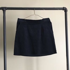 Navy Corduroy Skirt
